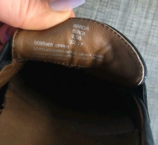 Mocasines Earthies Braga para mujer de gamuza Penny negros cómodos sin cordones talla 9,5B Foto 4 de 4