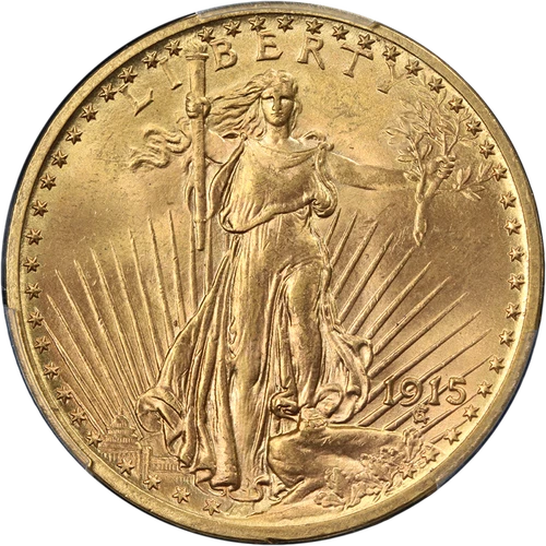 1915-P Saint-Gaudens Gold $20 PCGS MS64 Superb Eye Appeal Strong Strike