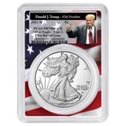 2021-W Proof $1 Type 2 American Silver Eagle PCGS PR70DCAM FDOI Trump 45th