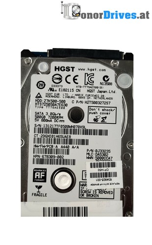 Hitachi HTS725050A7E630 - 500 GB - SATA - PCB 220 0A90351 01  Rev.*