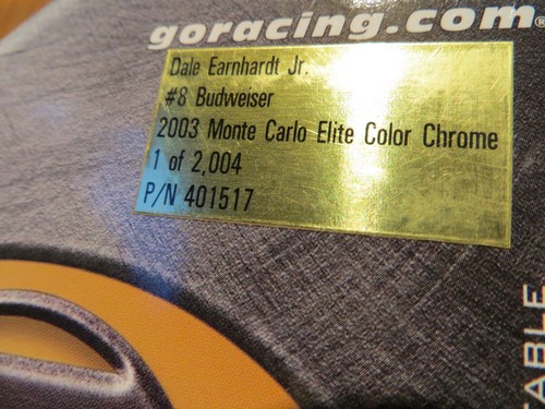 Dale Earnhardt Jr 8 Budweiser 1/24 2003 Monte Carlo Colorchrome Elite #1534/2004 - Bild 2 von 6