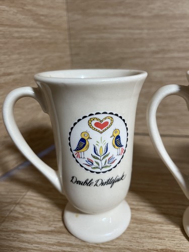 3 Irish coffee mugs cups Double Distlefink Fertility Shamrock St Patricks Day - Picture 2 of 8