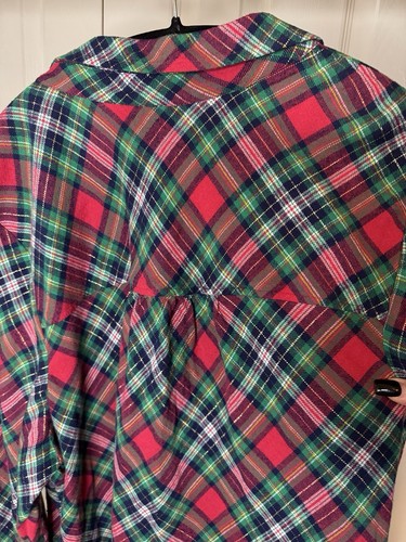 NWT Kim Rogers Curvy Button Up Blouse Long Sleeve Plaid Women Size 3x - Picture 12 of 12
