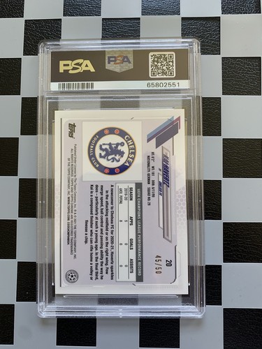 Topps Chrome X Steve Aoki UCL Kai Havertz Gold 2020-21/50 Chelsea PSA 9 - Imagen 2 de 2