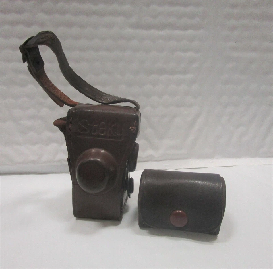 Cámara fotográfica subminiatura STEKY Modelo III B 16 mm y cubierta de cuero de préstamo adicional de 40 mm Foto 4 de 4