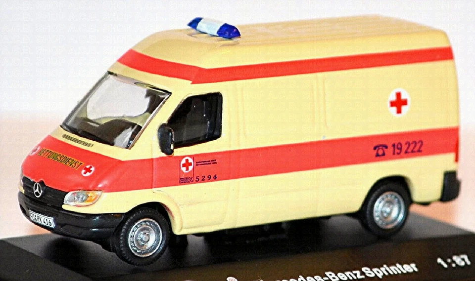 Mercedes-Benz Sprinter Restyling Brk Fürth T1N Scatola Tetto Alto 1:87 Schuco - Immagine 2 di 4