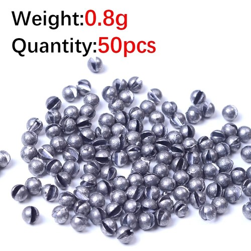Poids de Pêche Billes Fendues en Plomb 0,2g à 1,7g - Lot de 50 ou 100 Pièces - Photo 9/15