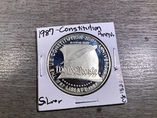 1987 S Constitution Bicentennial Commemorative Silver Proof Dollar 081520 77a