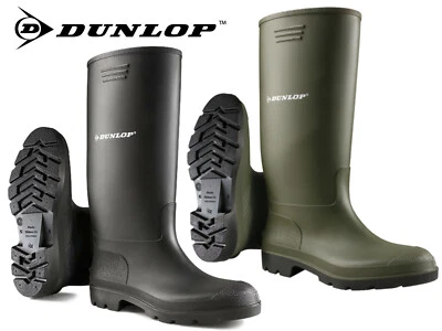 Dunlop Wellies Wellingtons Herren Damen Hoher Kalb Regen Muck Stiefel Schuhe Größe 3-13