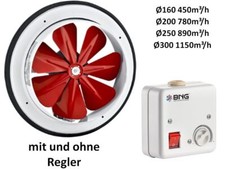 Ventilatore tubolare assiale 160 200 250 300 mm mandata aria scarico tubo ventola regolatore