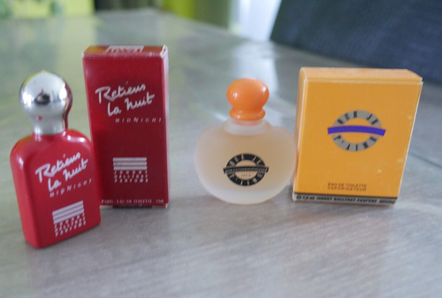 2 parfums mignonnette retiens la nuit rouge /que je t aime johnny