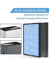 Replacement Filter for Airthereal APH260 Air Purifier 4 Stage True HEPA Filter