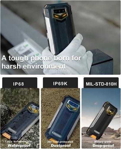DOOGEE S89 12000mAh Rugged Smartphone 8GB+128GB Android 12 4G Mobile Phone NFC - Zdjęcie 7 z 9