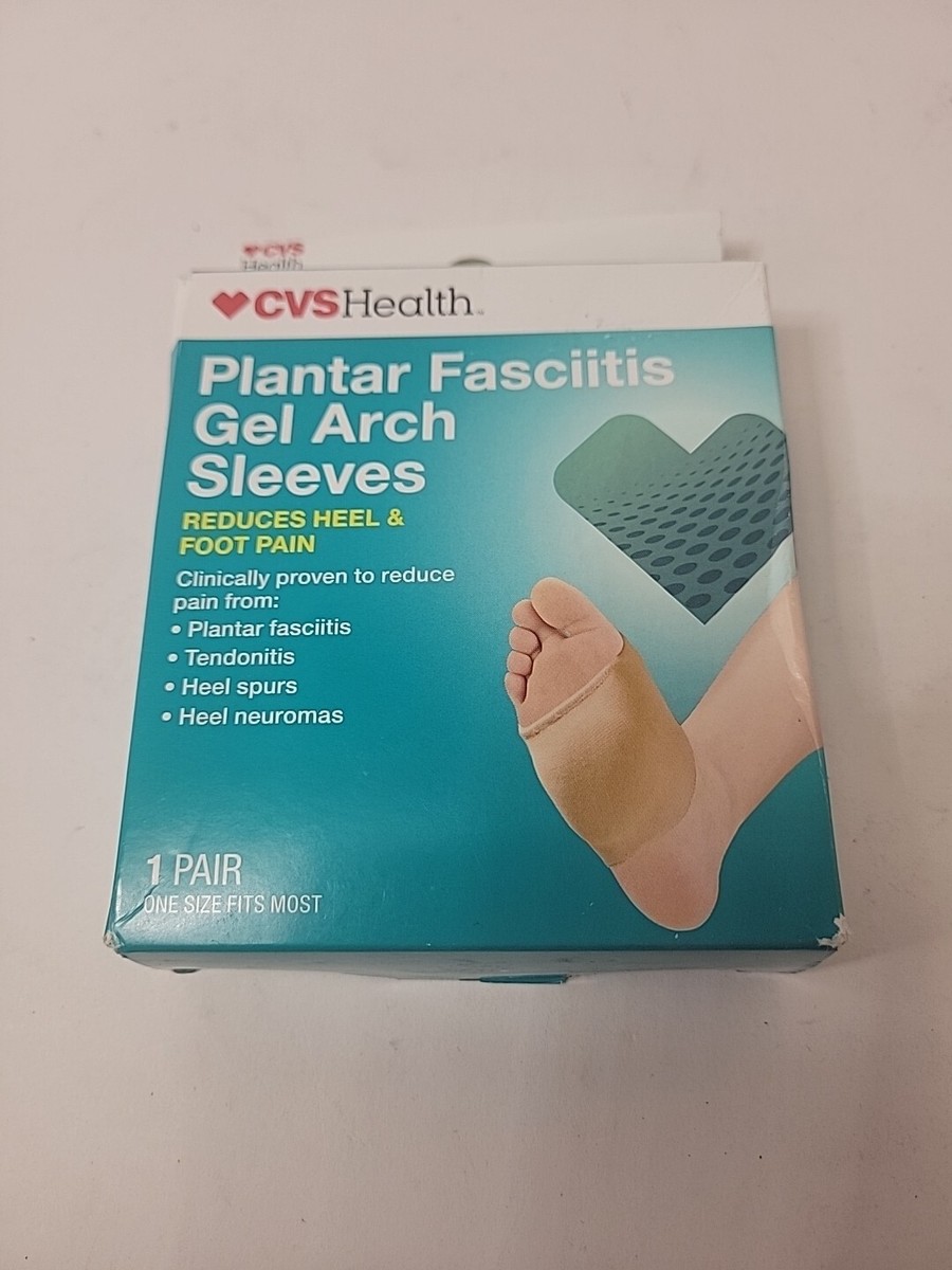 CVS Health Plantar Fasciitis Gel Arch Sleeves Reduces Heel Foot