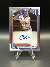 2024 Bowman Chrome Chandler Pollard #CPA-CP Chrome Auto Texas Rangers