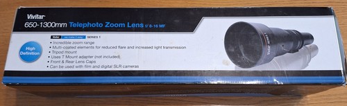 Vivitar 650-1300mm F/8-16 Zoom with T Mount for Nikon Sony etc. Boxed. - Picture 15 of 19