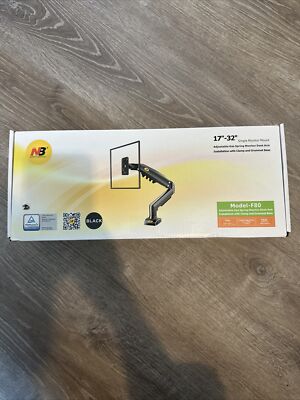 NB North Bayou F80 Gas-Strut Full Motion Swivel 17''-32'' Desk Mount Monitor Arm