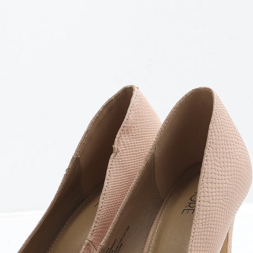 Fiore Donna Rosa Geometrico Pelle Tacco Corte UK 6 EU 39 - Foto 6 di 12