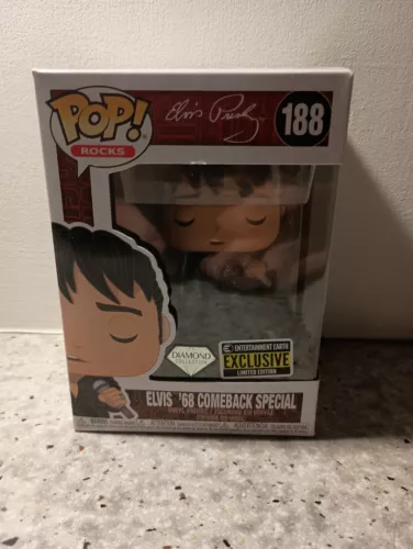 Funko POP! Rocks Elvis Presley Elvis'68 Comeback Special Diamond Glitter #188