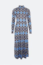 Printed Soft Jersey Roll Neck Dress