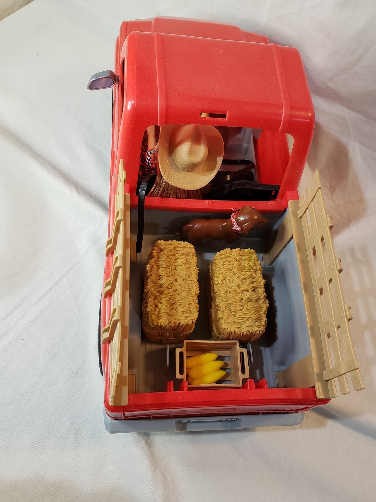 Barbie Sweet Orchard Farm Doll, Truck, Dog Play Set Complete