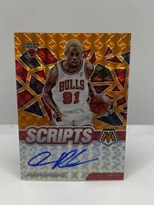2020-21 Panini Mosaic Dennis Rodman Scripts Orange Prizm Auto