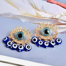 BLUE EVIL EYE Fashion Jewelry Design EARRINGS Protection