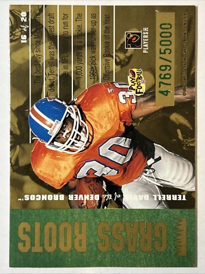1996 Leaf Grass Roots, Terrell Davis #ed 4769/5000, #16, Denver