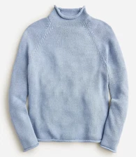J Crew Rollneck Sweater Mens 1988 Light Blue Warm Mock Neck (All Sizes)
