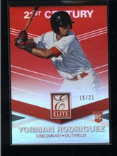 YORMAN RODRIGUEZ 2015 PANINI ELITE #8 21ST CENTURY ROOKIE RED #19/21 AJ6822