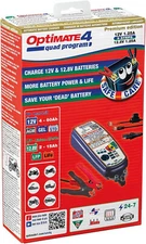 Optimate 4 Quad Program Premium Edition TM631-PR Gold 9-Step Battery Charger