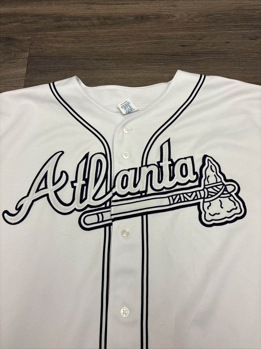 Vintage Atlanta Braves Russell Athletic Men's White 3XL Jersey