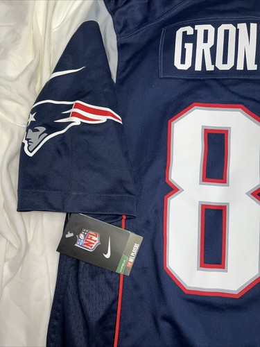 New Rob Gronkowski Men’s Large New England Patriots Navy Nike Game Screen Jersey - Picture 4 of 10
