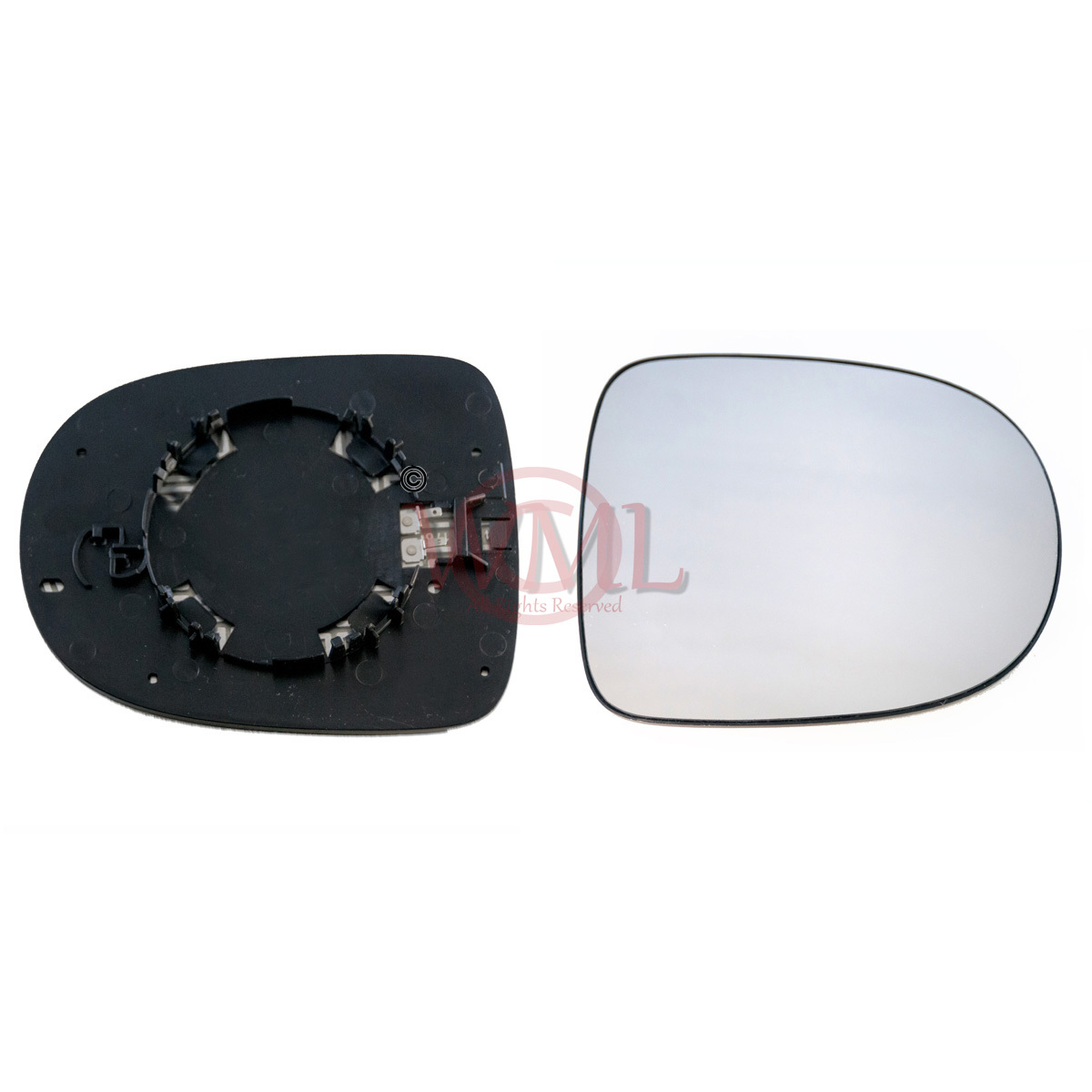 FOR RENAULT CLIO 2009->2011 DOOR MIRROR GLASS HEATED WITH BASE PLATE,RIGHT SIDE