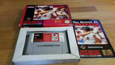 Cal Ripken Jr. Baseball Super Nintendo SNES OVP PAL CIB Boxed 