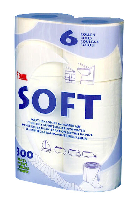 Fiamma Soft 6 Rolls Biodegradable Toilet Paper For Motorhome