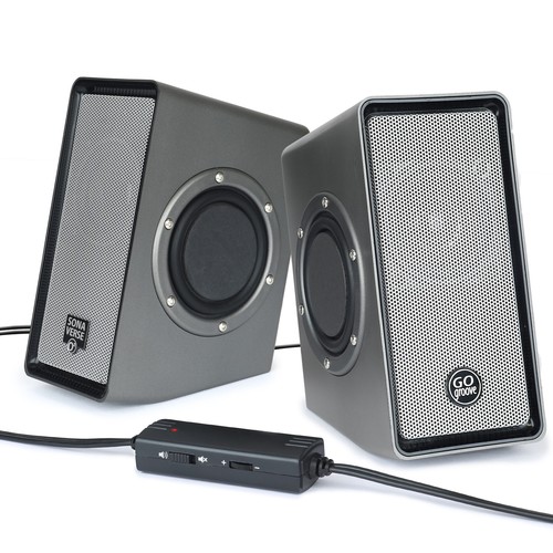 GOgroove SonaVERSE O2 USB Powered Computer Speakers with Dual Passive Woofers - 第 1/8 張圖片
