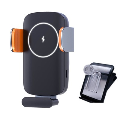 Car Phone Holder 360 Degree Solar Electric Powered Smartphone Clamp