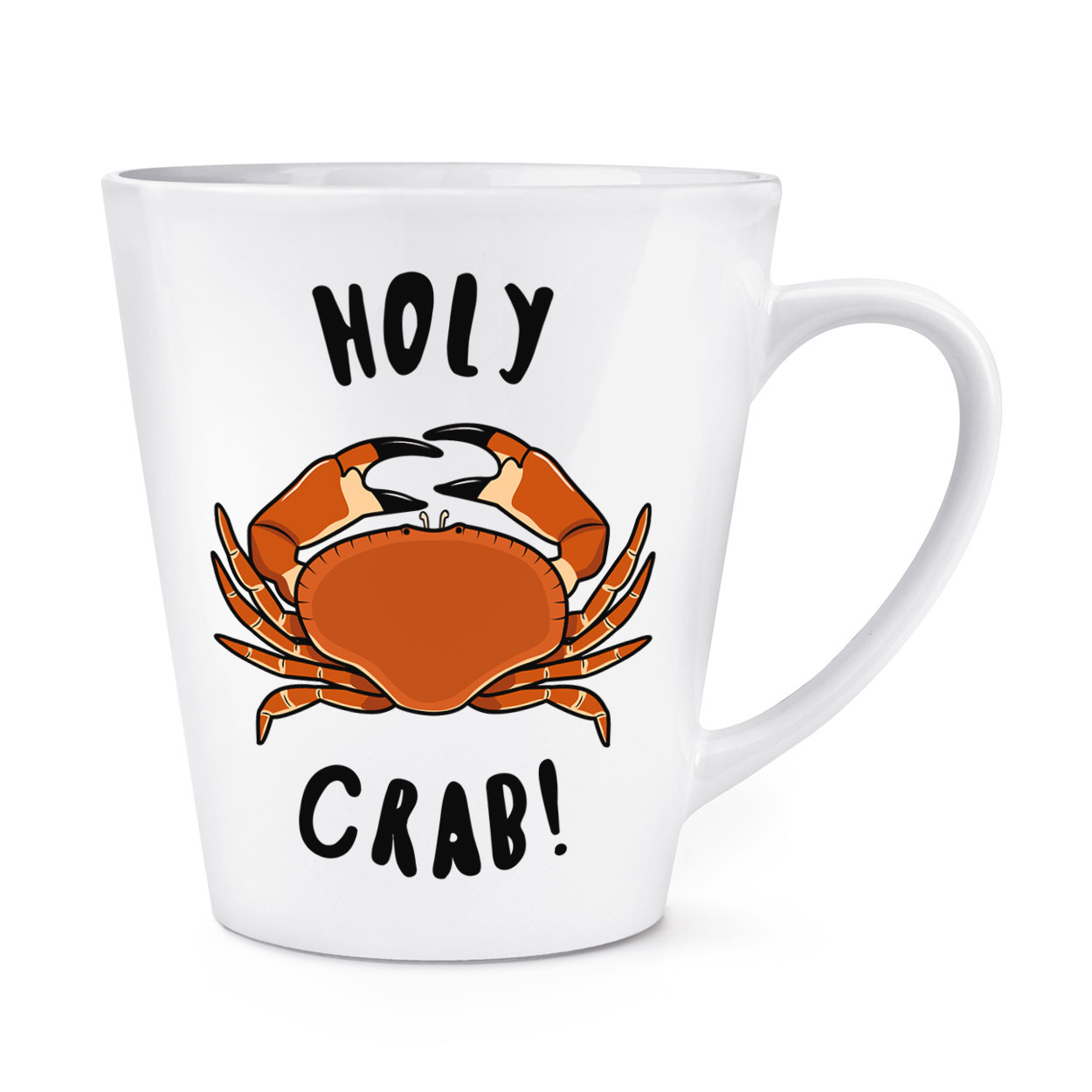 Holy Crab 12oz Latte Mug Cup - Funny Crap Joke