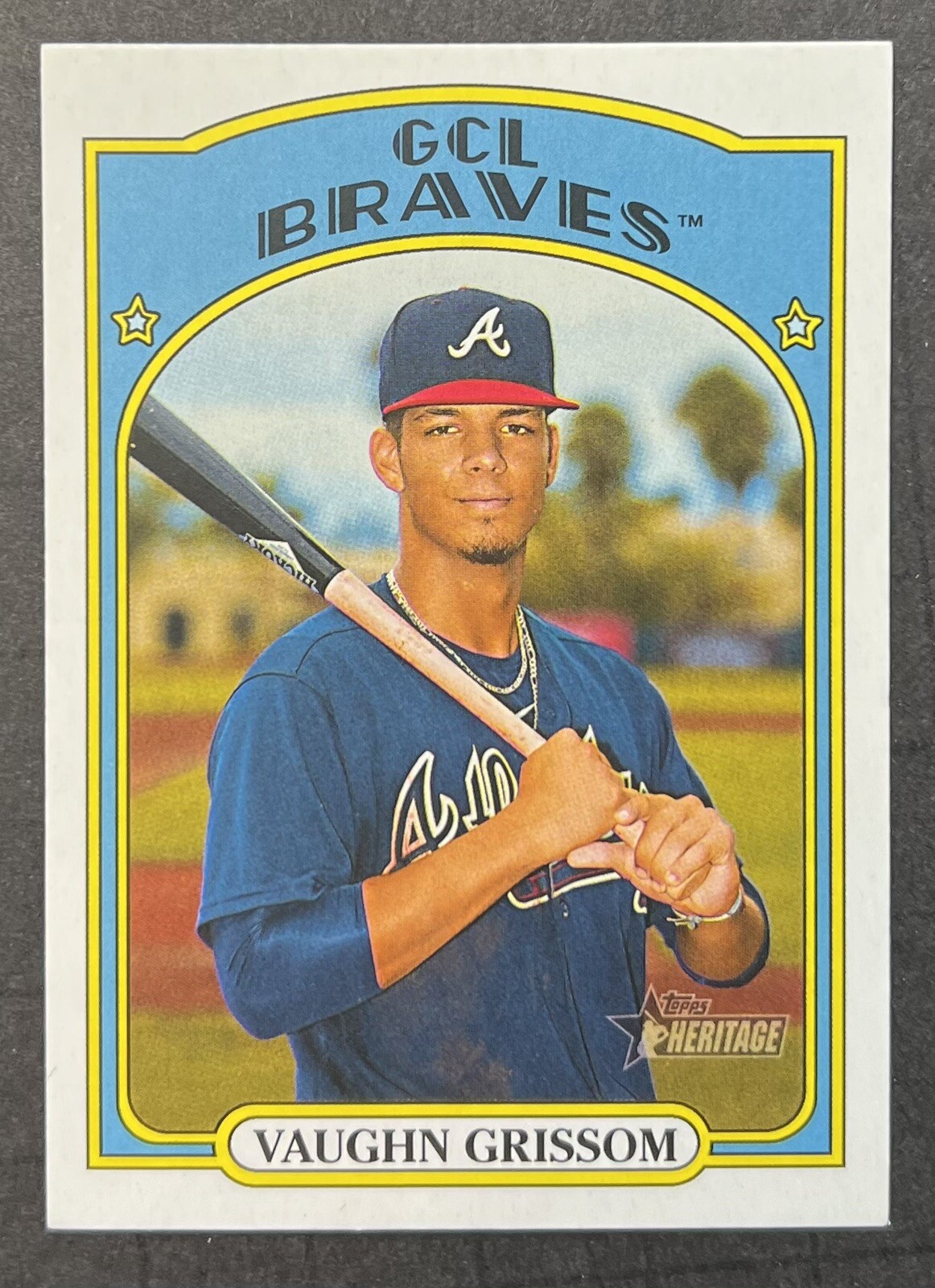 2021 Vaughn Grissom Topps Heritage Rookie Card Atlanta GCL Braves #109 |  eBay