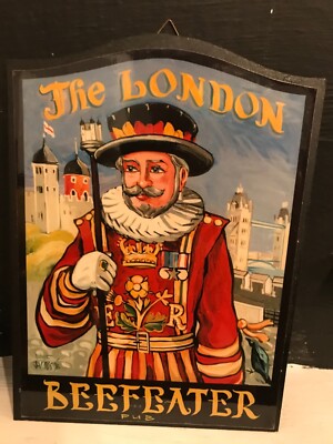 Mini PUB Schild BEEFEATER 10 Zoll Bar Board hängt INN Taverne Bar 23 cm London City