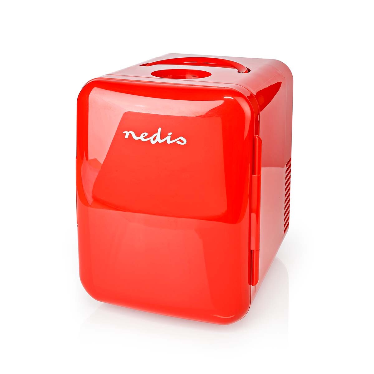 Petit frigo portable 12V 220V rouge capacité 4L pour voyage
