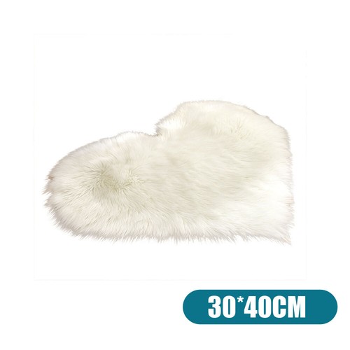 Heart Shaped Fluffy Rug Shaggy Carpet Bedroom Living Room Decorative Floor Mats - Picture 12 of 12