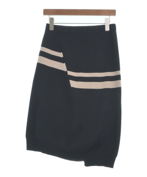 JIL SANDER Knee-length Skirt NavyxOff-white 36(Approx. XS  