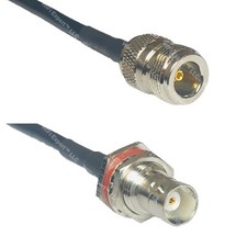 RFC240UF N FEMALE to BNC FEMALE BULKHEAD Coax RF Cable USA-Ship Lot