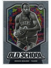 2019-20 NBA Mosaic Old School #7 Moses Malone Philadelphia 76ers