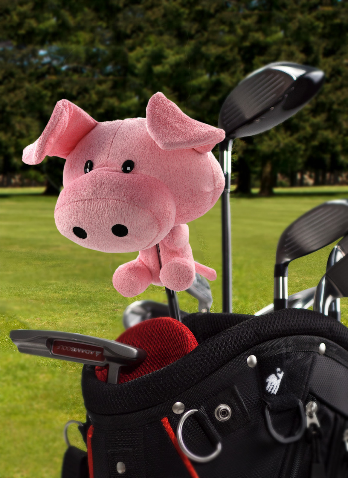 Club Hugger Pig Animal Golf Headcover - Driver Head Cover, Pink Piggy Novelty
