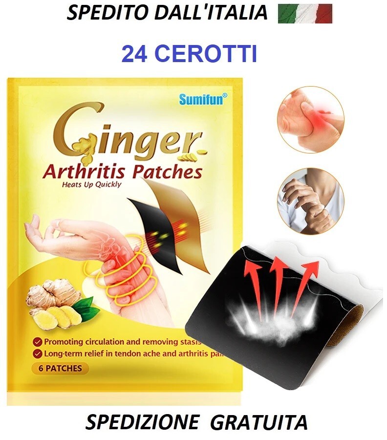 24 Cerotti antidolorifici analgesico alle erbe, artrite reumatismi