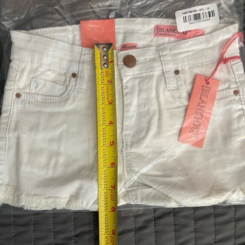 BLANK NYC Shorts Girls 10 White Denim The Mini Astor cut-off Big Kids NWT - Picture 8 of 9