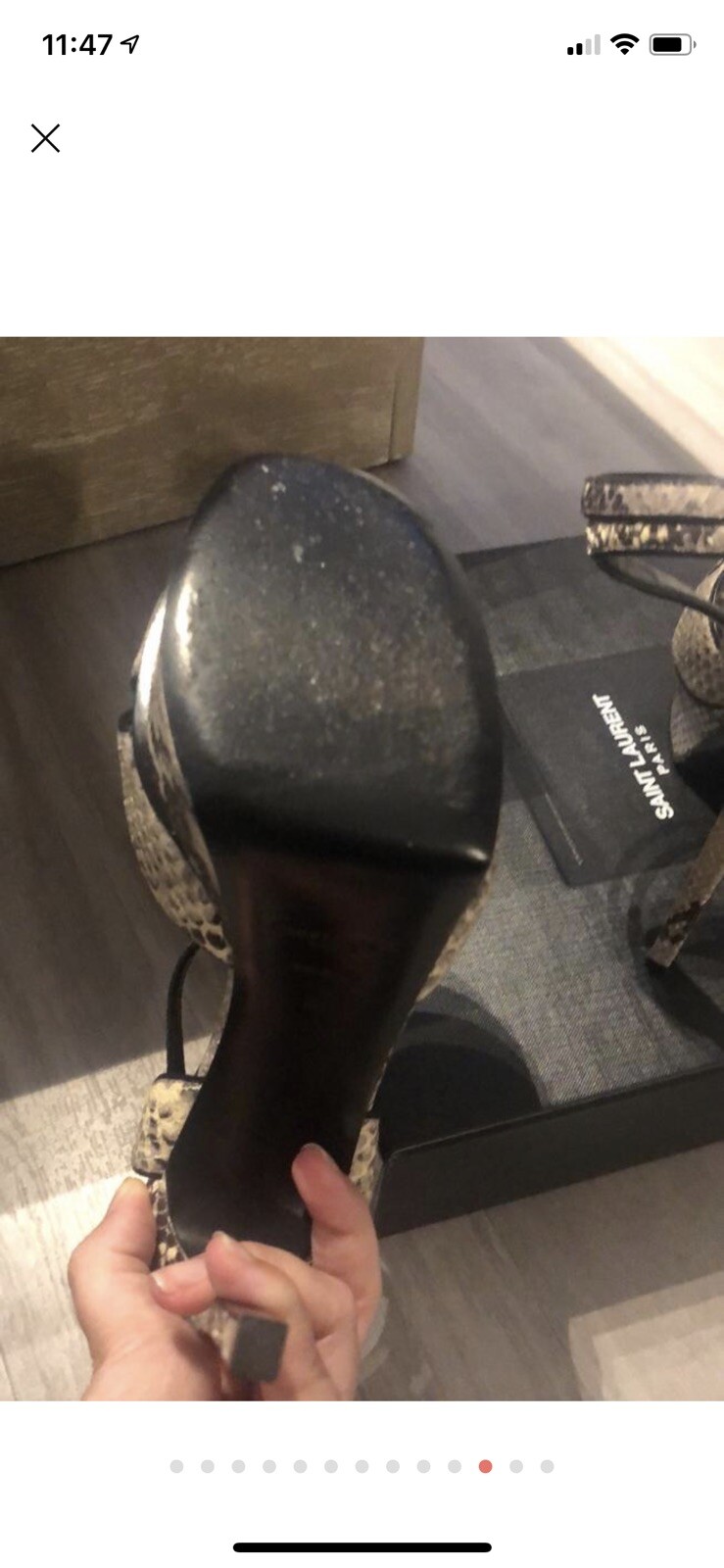 YSL Saint Laurent Python Bianca Platform 7 - image 10